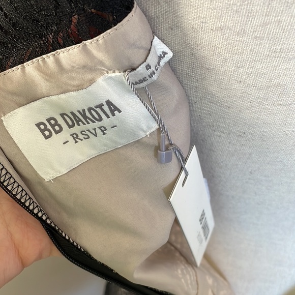 BB Dakota RSVP Black lace dress layer cake black $189 - Picture 8 of 9